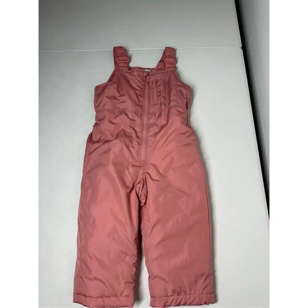 Old Navy Water-Resistant Snow Bib for Toddler Girls Pink Size 2T